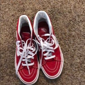 Red high top vans